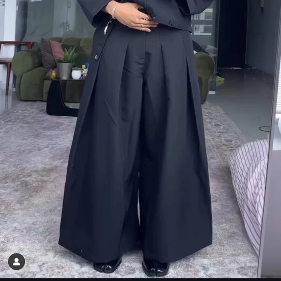 REDONE byTHE IDIOT Best Selling Pleated Eyelet Trousers Black Nwt Sz Large Men's - Picture 4 of 10